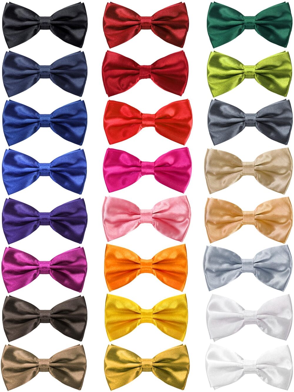 7036 24 Pack Pre Tied Bow Ties, Solid Color Bow Tie for Boys, Adjustable